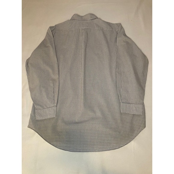 Ralph Lauren Shirt Men's 18 34/35 Blue & White Striped Yarmouth Cotton Button Up - Picture 8 of 9